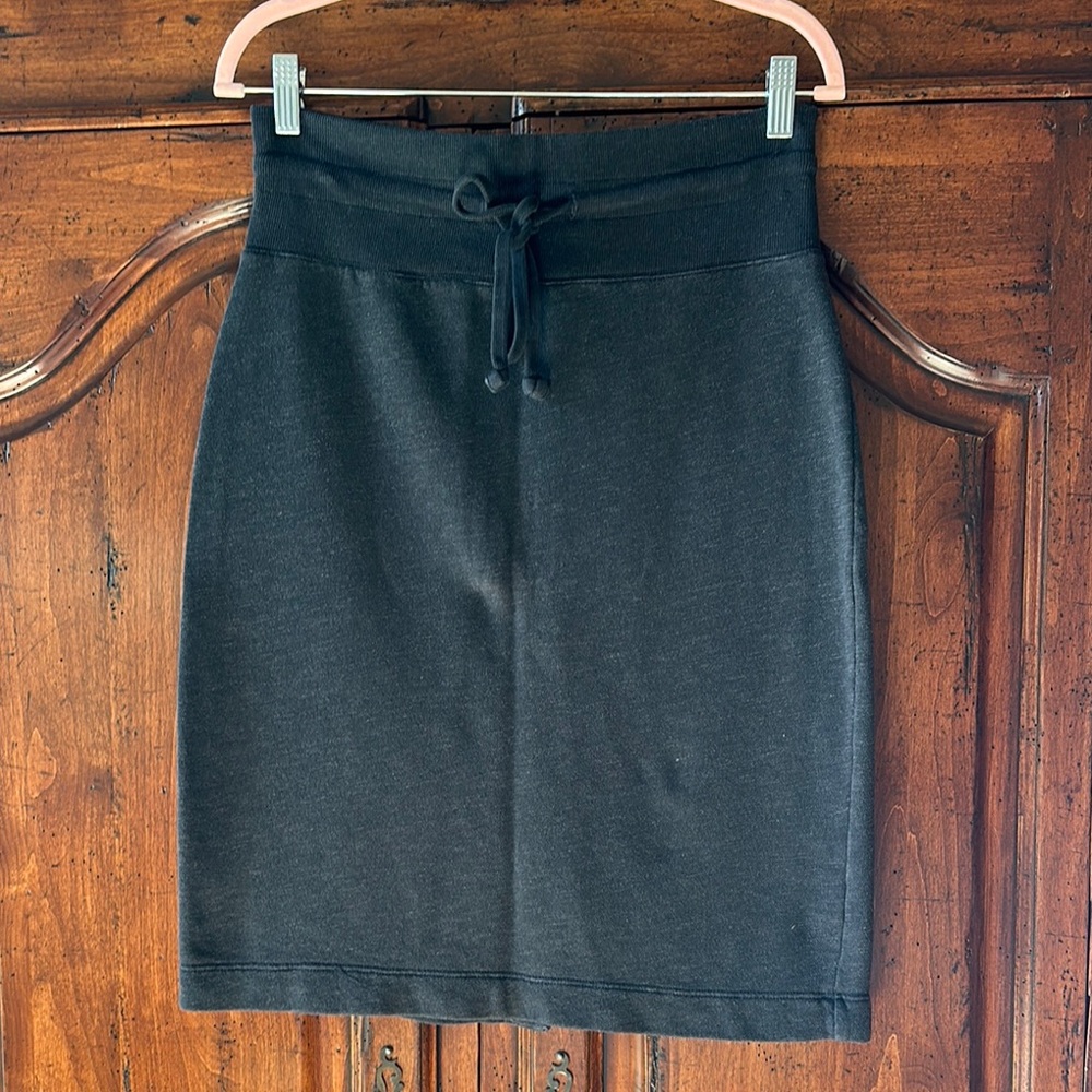Women’s Grey Knit Drawstring Skirt